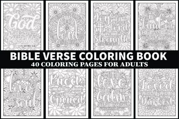 Bible Verse Coloring Book - Kdp Interior Graphics & Coloring Pages Amp