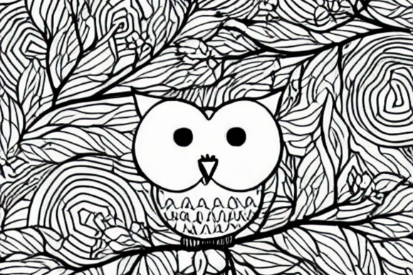 Big Eyes Owl Coloring Pages: Graphics & Coloring Pages Amp