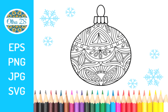 Christmas Toy Decoration Coloring Page