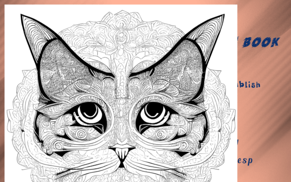 Coloring Pages “MANDALA Cat” Graphics
