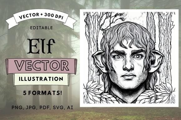 Elf Woodland Coloring Book Graphics & Coloring Pages Amp