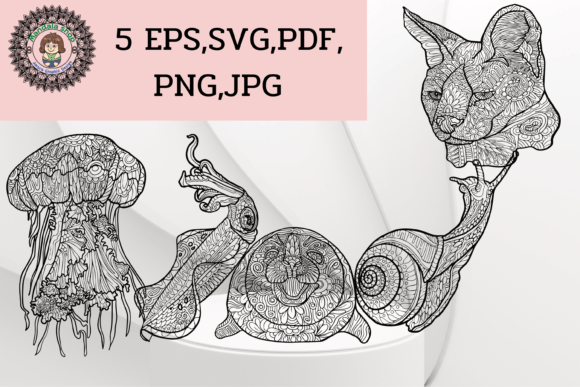 FantasyAnimals Coloring Pages for Adults: Graphics & Coloring Pages Amp