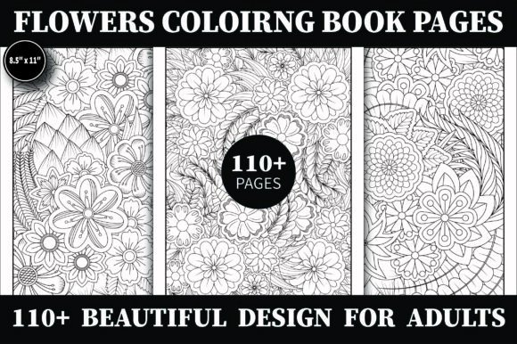 Flower Coloring Book Page – KDP Interior