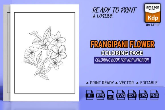 Frangipani Flower Coloring Page Graphics & Coloring Pages Amp
