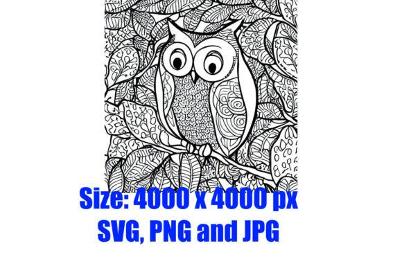 Haven Owl Coloring Page: Graphics & Coloring Pages Amp