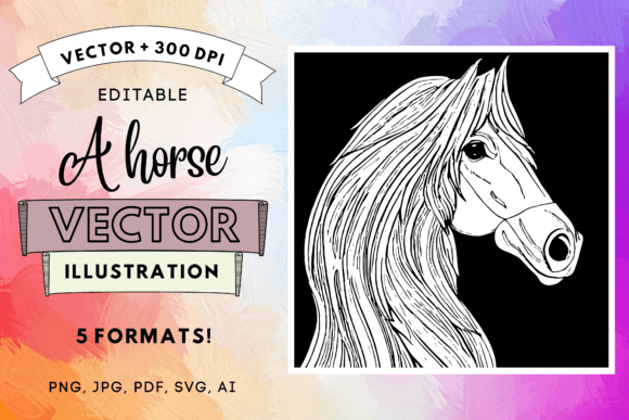 Horse Coloring Graphics for Local Branding