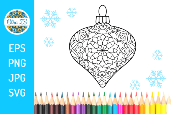 Mandala Christmas Toy Coloring Page: Graphics & Coloring Pages Amp