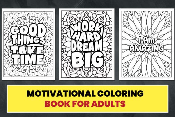 Motivational Coloring Book for Adults Graphics Review