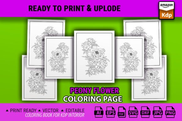 Peony Flower Coloring Page: Embroidery Design Review
