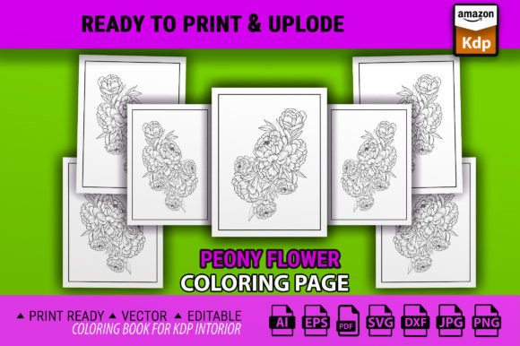 Peony Flower Tattoo Design: Graphics & Coloring Pages Amp