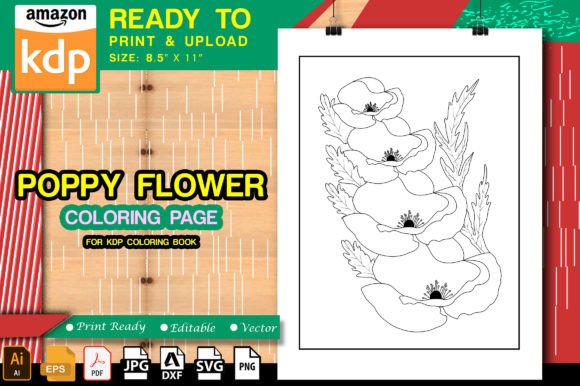 Poppy Flower Coloring Page: Graphics & Coloring Pages Amp