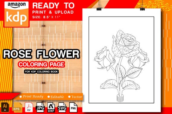 Red Roses Flower Coloring Page: Graphics & Coloring Pages Amp