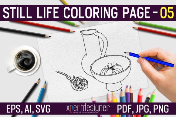Still Life Coloring Page 05