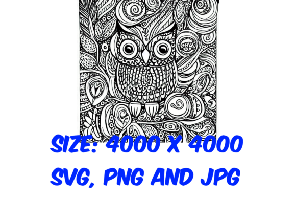 Zen Owls Zentangle Coloring Page: Graphics & Coloring Pages Amp