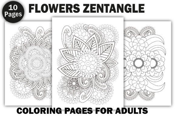 Zentangle Coloring Pages - KDP: Graphics & Coloring Pages Amp